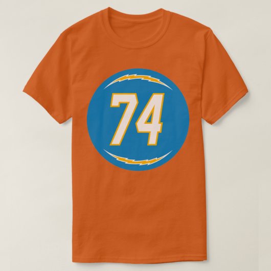 Storm Norton Number 74 Jerseyロサンゼルス充電器 Tシャツ (デザイン正面)