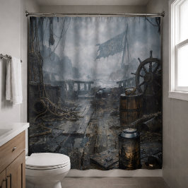 Storm Residue — Pirate Ship Aftermath シャワーカーテン