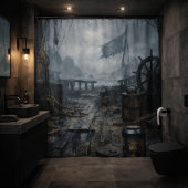 Storm Residue — Pirate Ship Aftermath シャワーカーテン