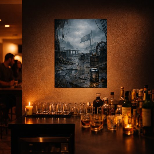 Storm Residue — Pirate Ship Aftermath Scene Poster ポスター