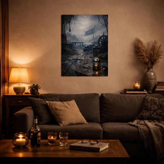 Storm Residue — Pirate Ship Aftermath Scene Poster ポスター