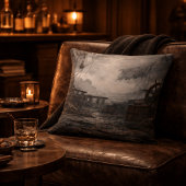 Storm Residue — Pirate Ship Aftermath Throw Pillow クッション