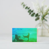 「Storm Watch」マーメイドビジネスカード（ネオン） 名刺 (スタンド正面)