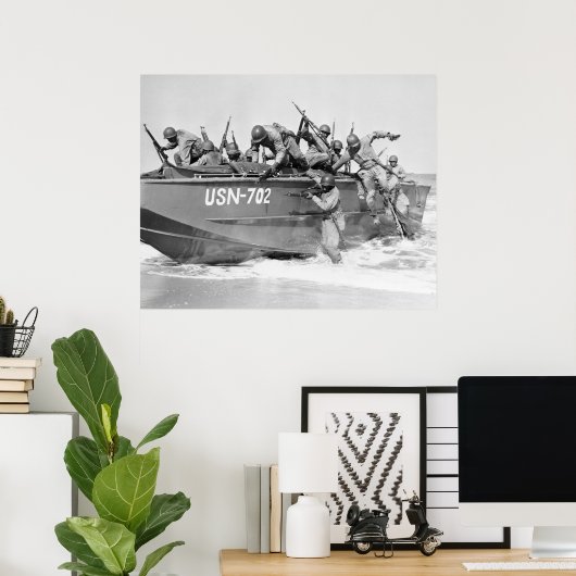 Storming the Beach, 1940s ポスター (ホームオフィス)