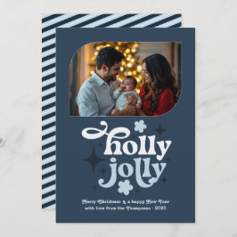 Stormlight Blue Modern Blue Christmas Photo シーズンカード