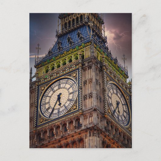 Stormlight Over Big Ben – London ポストカード (正面)