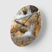 Stormyストリームの春 ラウンド壁時計 (傾斜)