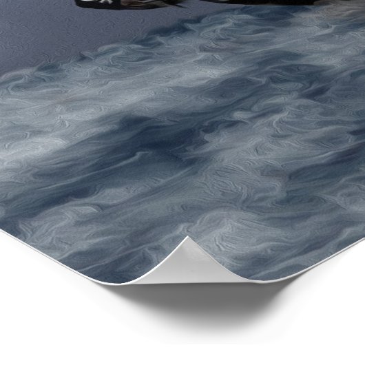 Stormy海- Pirate Ship Artwork ポスター (角)