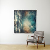 Stormy Blue Ocean Old Photograph タペストリー (インサイチュ(横))