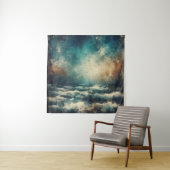 Stormy Blue Ocean Old Photograph タペストリー (インサイチュ)