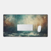 Stormy Blue Ocean Old Photograph デスクマット (キーボード&マウス)