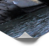 Stormy Cape Neddick "Nubble"灯台York, ME ポスター (角)