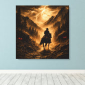 Stormy Departure: Gothic Mountain Pass キャンバスプリント (インサイチュ (ウッドフロア))