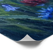 Stormy Flower Field - Pastel Painting Style Art ポスター (角)