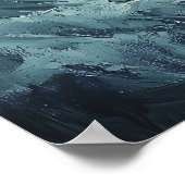 Stormy Light house at Night – 木炭アート ポスター (角)