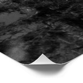 Stormy Mountain Black and White Photo Glossy ポスター (コーナー)