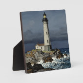 Stormy Night Coastal Lighthouse フォトプラーク (正面)