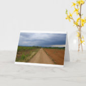 Stormy Path Landscapeカード カード (黄色い花)