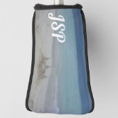 Stormy Sandcastleビーチ風景写真 ゴルフヘッドカバー (回転90)