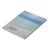 Stormy Sandcastleビーチ風景写真 ノートパッド (回転)