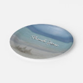 Stormy Sandcastleビーチ風景写真 ペーパープレート (アングル)