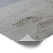 Stormy Sandcastleビーチ風景写真 ポスター (角)