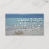 Stormy Sandcastleビーチ風景写真 名刺 (正面)