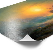 Stormy Sea in the Sunset, Aivazovsky フォトプリント (角)