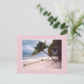 Stormy Sky,ビーチ，ヤシの木，ネグリル，ジャマイカ 案内ポストカード (スタンド正面)