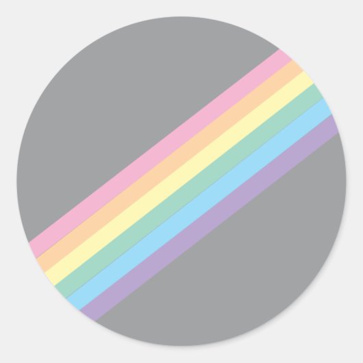 Stormy Sky & Rainbow Roundスタンプ ラウンドシール (正面)