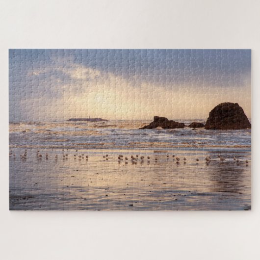 Stormy Sunset on the Washington Coast ジグソーパズル (横)