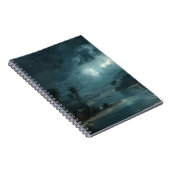 Stormy Tropical Night Lightning Sky Art Notebook ノートブック (右側)