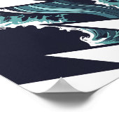 Stormy Waves and Lightning Strikes ポスター (角)