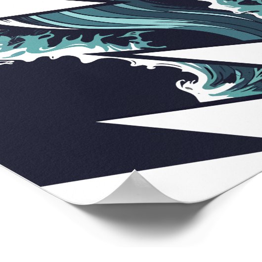 Stormy Waves and Lightning Strikes ポスター (角)