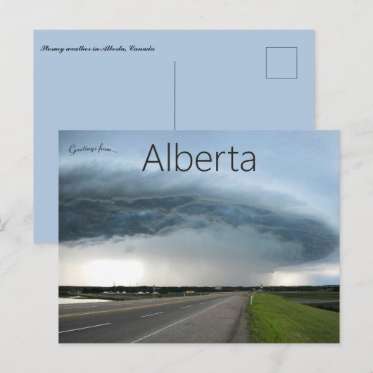 Stormy Weather in Alberta Canada ポストカード (正面/裏面)