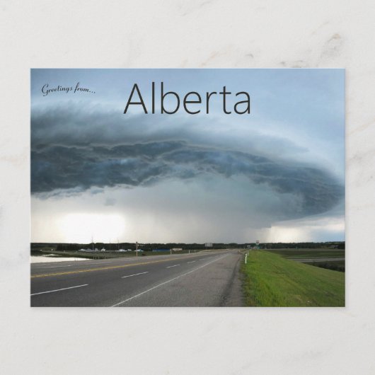 Stormy Weather in Alberta Canada ポストカード (正面)