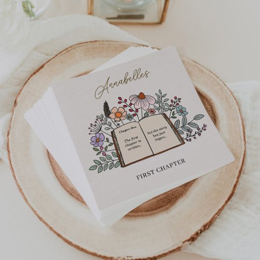 Story Book First Chapter Floral Girls Birthday スタンダードカクテルナプキン