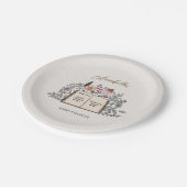 Story Book First Chapter Floral Girls Birthday ペーパープレート (アングル)