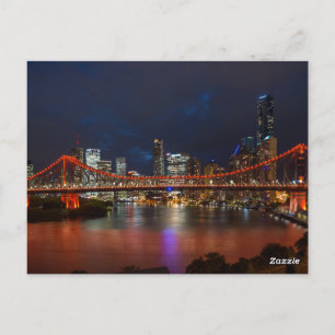 Story BridgeとCity at dusk, Brisbane Australia. ポストカード
