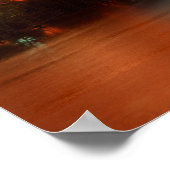 Story bridge dusk Brisbane city skyline Australia ポスター (角)