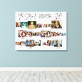 Story of Life –Timeline Poster Funeral Memory Gift キャンバスプリント (インサイチュ (ウッドフロア))