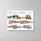 Story of Life –Timeline Poster Funeral Memory Gift キャンバスプリント (正面)