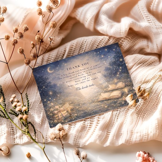 Storybook A New Chapter Bridal Shower サンキューカード