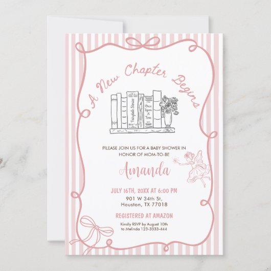 Storybook Baby Shower  招待状 (正面)