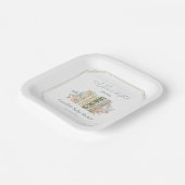 Storybook Baby Shower A New Chapter Paper Plates ペーパープレート (傾斜あり)