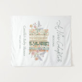 Storybook Baby Shower - A New Chapter Welcome タペストリー (正面(横))