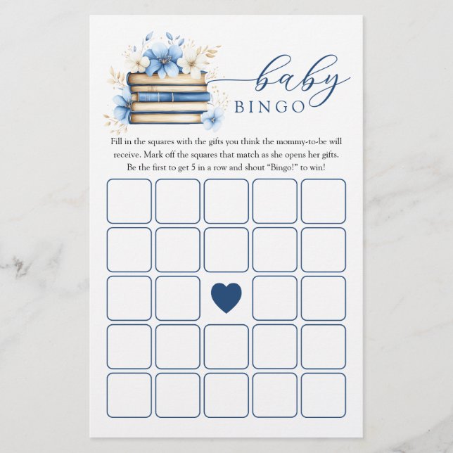 Storybook Baby Shower Baby Bingo Game (正面)
