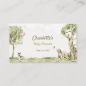 Storybook Bearly Wait Diaper Raffle Baby Shower エンクロージャーカード (裏面)