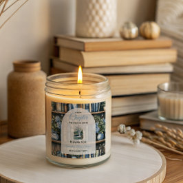 Storybook Blue Boy Library Book Baby Shower スクエアシール