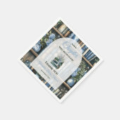 Storybook Blue Boy Library Book Baby Shower スタンダードカクテルナプキン (角)
